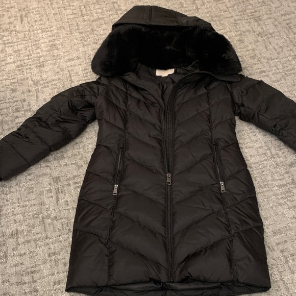 Michael Kors Black Quilted Puffer Coat - Picture 1 of 5